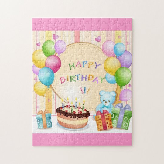 Niedliches alles Gute zum Geburtstag Puzzle Zazzle.de