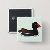 Niedliches allgemeines Gallinule Button (Vorne & Hinten)