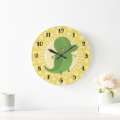 Niedliches Alligator Crocodile Boys Girls Room Kin Große Wanduhr (Zuhause)