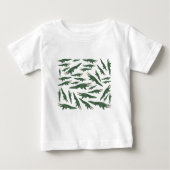 Niedliches Alligator-Krokodil-Muster Baby T-shirt (Vorderseite)