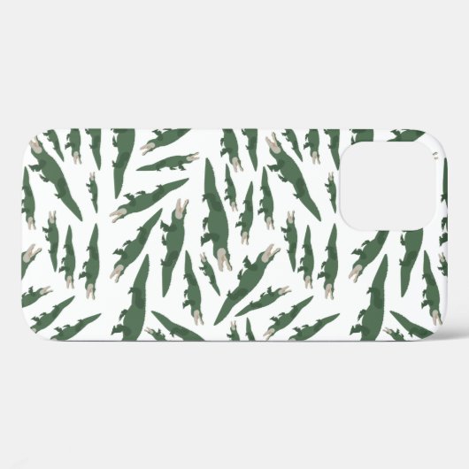 Niedliches Alligator-Krokodil-Muster Case-Mate iPhone Hülle (Rückseite (Horizontal))