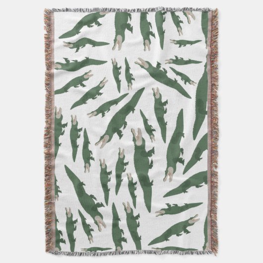 Niedliches Alligator-Krokodil-Muster Decke (Vorderseite Vertikal)