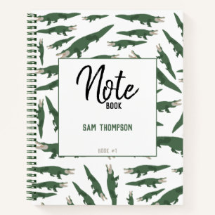 Niedliches Alligator-Krokodil-Muster Notizblock