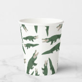 Niedliches Alligator-Krokodil-Muster Pappbecher (Rechts)