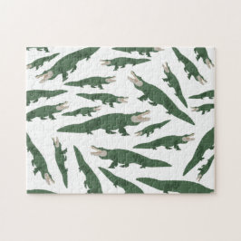 Niedliches Alligator-Krokodil-Muster Puzzle