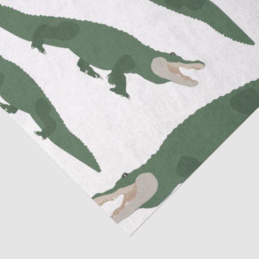 Niedliches Alligator-Krokodil-Muster Seidenpapier (Ausschnitt)