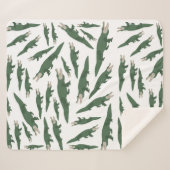 Niedliches Alligator-Krokodil-Muster Sherpadecke (Vorderseite (Horizontal))