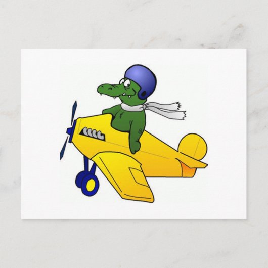 Niedliches Alligator/Krokodil-Zeichen Postkarte (Vorderseite)
