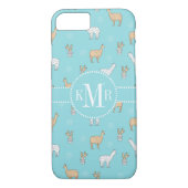 Niedliches Alpaca-Llama-Kakteen-Muster Case-Mate iPhone Hülle (Rückseite)