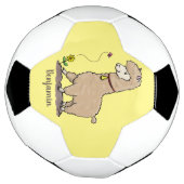 Niedliches Alpaca mit Schmetterling-Cartoon Fußball