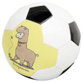 Niedliches Alpaca mit Schmetterling-Cartoon Fußball