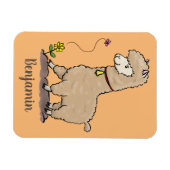 Niedliches Alpaca mit Schmetterling-Cartoon Magnet (Horizontal)