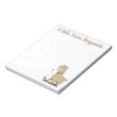 Niedliches Alpaca mit Schmetterling-Cartoon Notizblock (Rotiert)