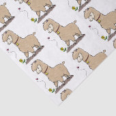 Niedliches Alpaca mit Schmetterling-Cartoon Seidenpapier (Ausschnitt)