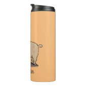 Niedliches Alpaca mit Schmetterling-Cartoon Thermosbecher (Nach rechts gedreht)