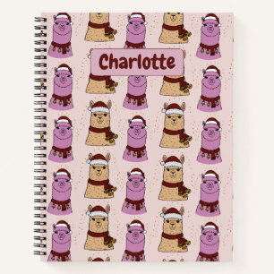 Niedliches Alpaca nahtloses Muster personalisierte Notizblock