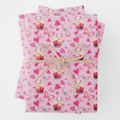 Niedliches Alpaca Valentine Day Wrapping Paper Geschenkpapier Set (Beispiel)