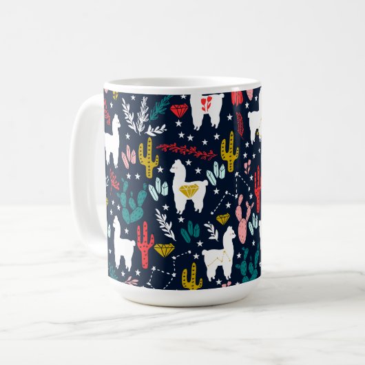 Niedliches Alpaka Kaffeetasse (Vorderseite Links)