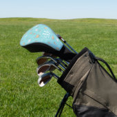 Niedliches Alpaka-Lama-Kaktus-Muster Golf Headcover (In SItu)