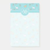 Niedliches Alpaka-Lama-Kaktus-Muster Post-it Klebezettel (Vorderseite)