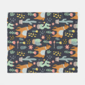 Niedliches Alpaka-Muster Fleecedecke (Vorderseite (Horizontal))