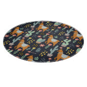 Niedliches Alpaka-Muster Schneidebrett (Ecke)