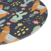 Niedliches Alpaka-Muster Schneidebrett (Ecke)