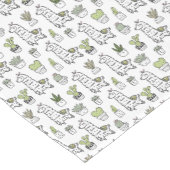 Niedliches Alpaka-u. Kaktus-Muster Kurzer Tischläufer (Ecke)