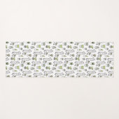 Niedliches Alpaka-u. Kaktus-Muster Yogamatte (Vorderseite (Horizontal))