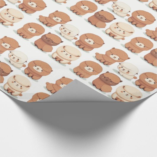 niedliches Alpakapapier Geschenkpapier (Ecke)