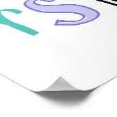 Niedliches Alphabet coole Typografie Poster (Ecke)