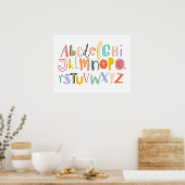 Niedliches Alphabet coole Typografie Poster (Küche)