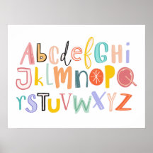 Niedliches Alphabet coole Typografie