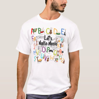 Niedliches Alphabet-Design für Musiklehrer T-Shirt