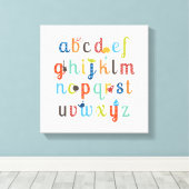 Niedliches Alphabet Leinwanddruck (Insitu (Holzboden))