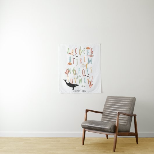 Niedliches Alphabet-Neutrales Kinderzimmer Wandteppich (Beispiel)