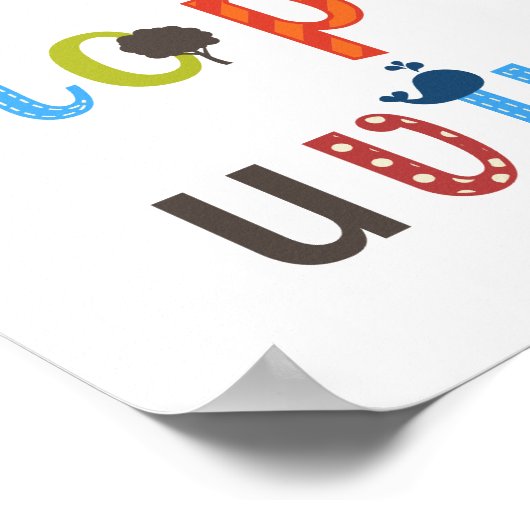 Niedliches Alphabet Poster (Ecke)