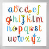 Niedliches Alphabet Poster (Vorne)