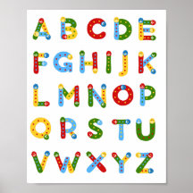 Niedliches Alphabet-Poster