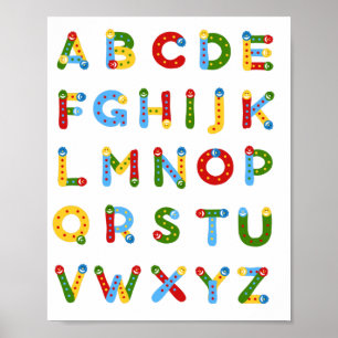 Niedliches Alphabet-Poster Poster