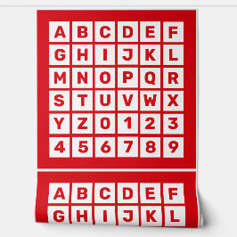 Niedliches Alphabet und Zahlenmuster Tapete