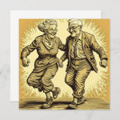 Niedliches älteres Paar tanzen (Vorne/Hinten)