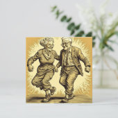 Niedliches älteres Paar tanzen (Stehend Vorderseite)