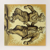 Niedliches älteres Paar tanzen Puzzle (Horizontal)