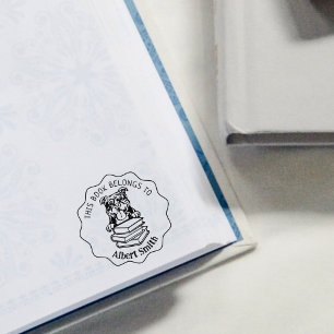 Niedliches American Bully Dog Book Gummistempel