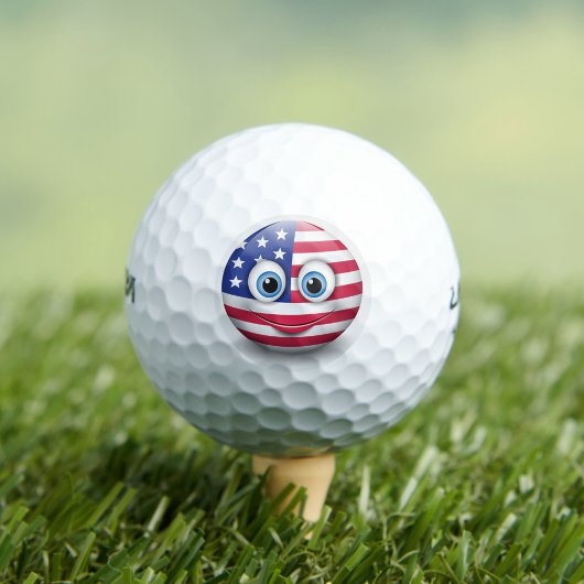 Niedliches amerikanisches Emoji Golfball