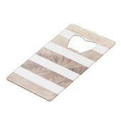 Niedliches Ananapfelgold gestreift Monogramm Geldbeutel Flaschenöffner (Rückseite Schrägansicht)