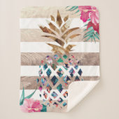 Niedliches Ananapfelgold gestreift Sherpadecke (Vorderseite)