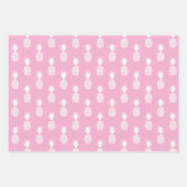 Niedliches Ananas-Muster auf rosa Geschenkpapier Set (Vorderseite 2)
