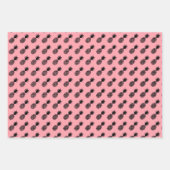 Niedliches Ananas-Muster auf rosa Geschenkpapier Set (Vorderseite)